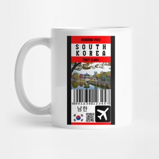 South Korea fist class boaring pass Mug